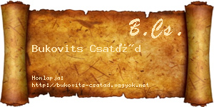 Bukovits Csatád névjegykártya